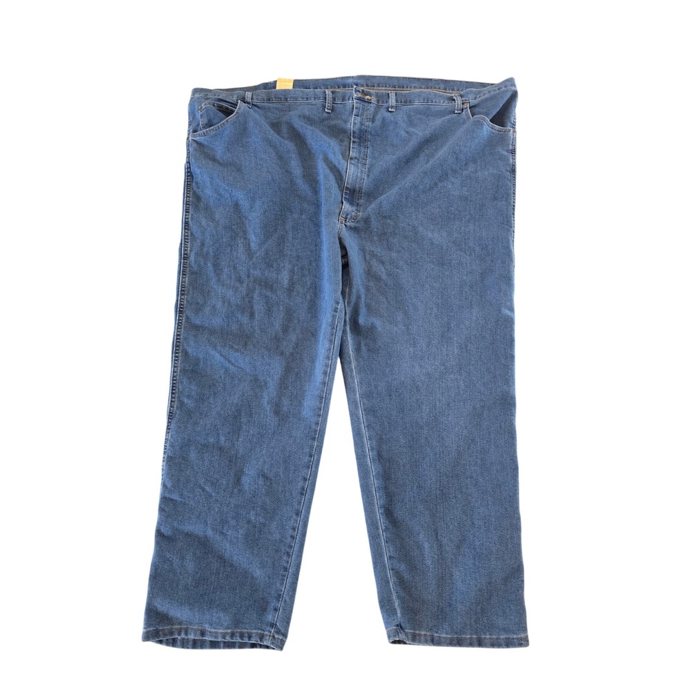Wrangler Rugged Wear Relaxed Fit Stretch Jeans 52 x 30 Blue Denim 1035005SW NWT